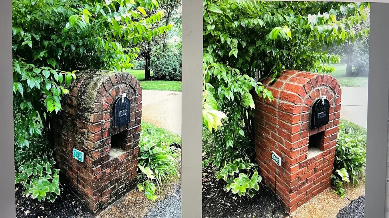 Brick Mailbox Cleaning